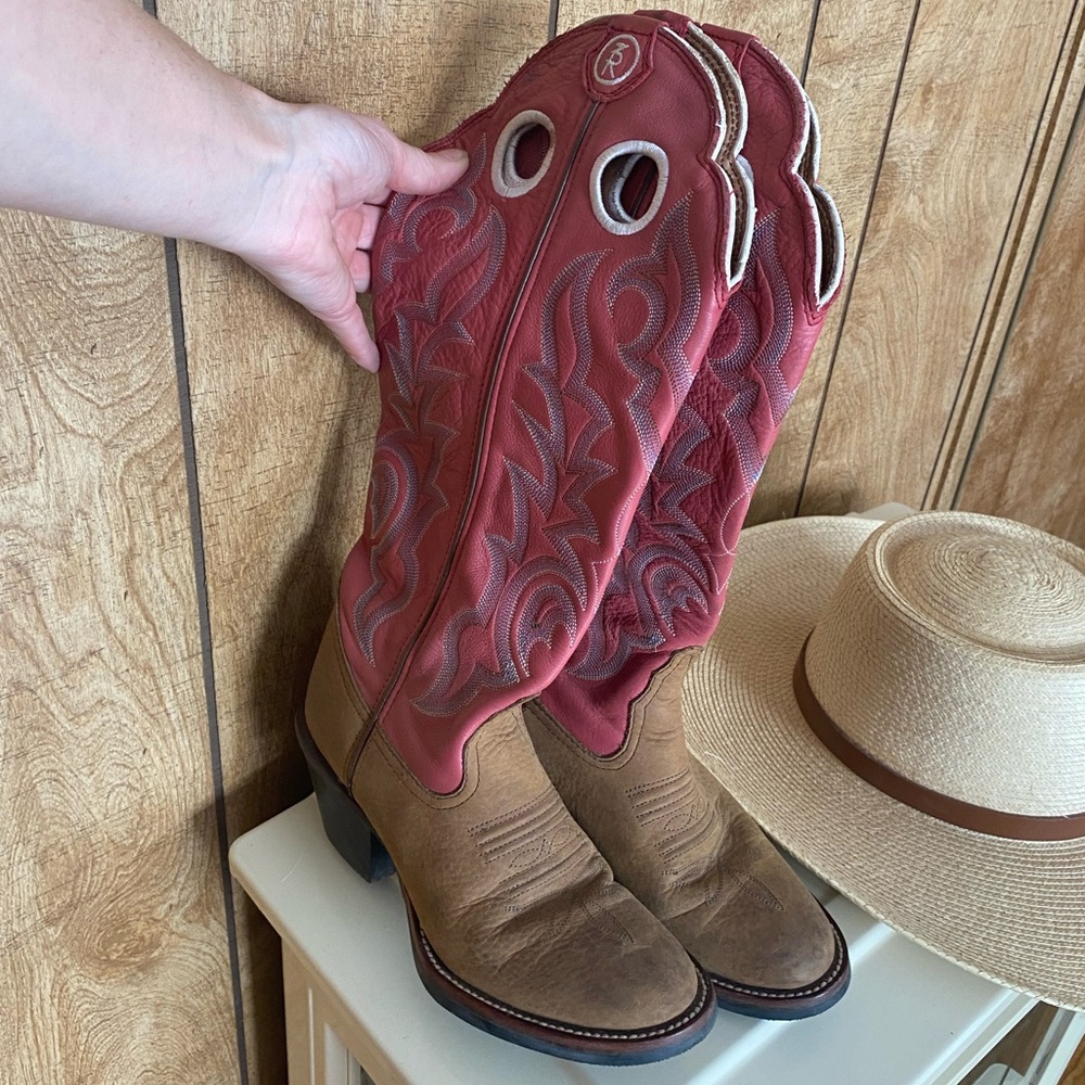 Tony lama pink tall boots